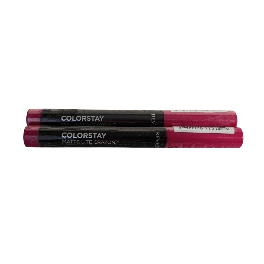 2 PACK Revlon ColorStay Matte Lite Crayon Lipstick 007 Mile High, 0.049 oz.‎ ea